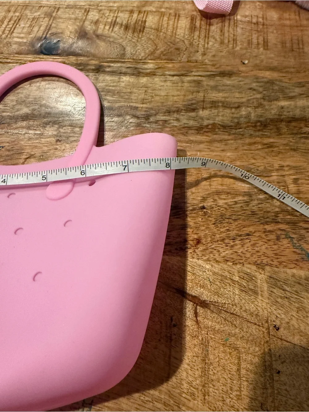 Light Pink Mini Silicone Tote Bag